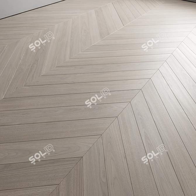 Versatile Oak Parquet Flooring Kit 3D model image 2