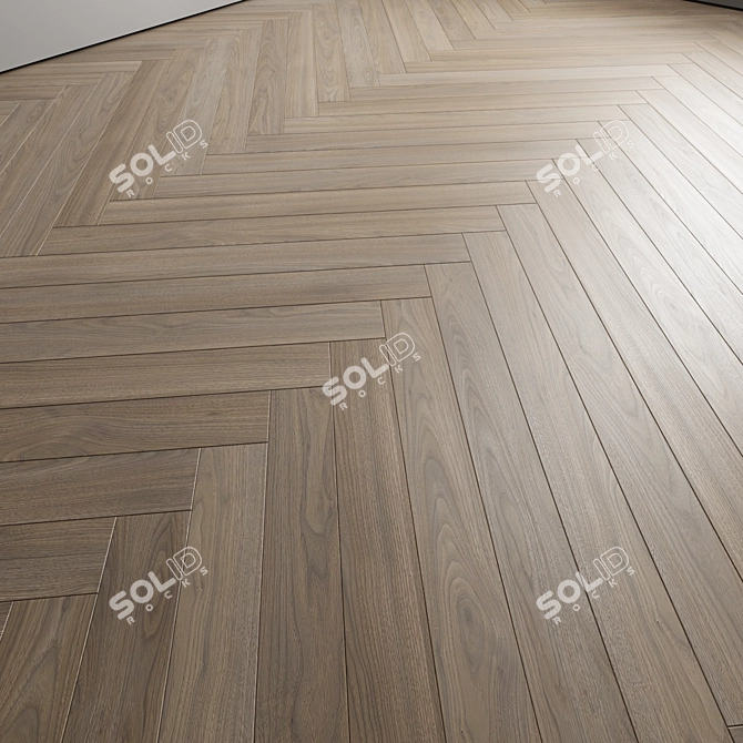 Versatile Oak Parquet Flooring Kit 3D model image 3