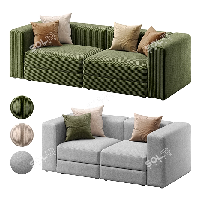 Modular JÄTTEBO Sofa Collection 3D model image 1