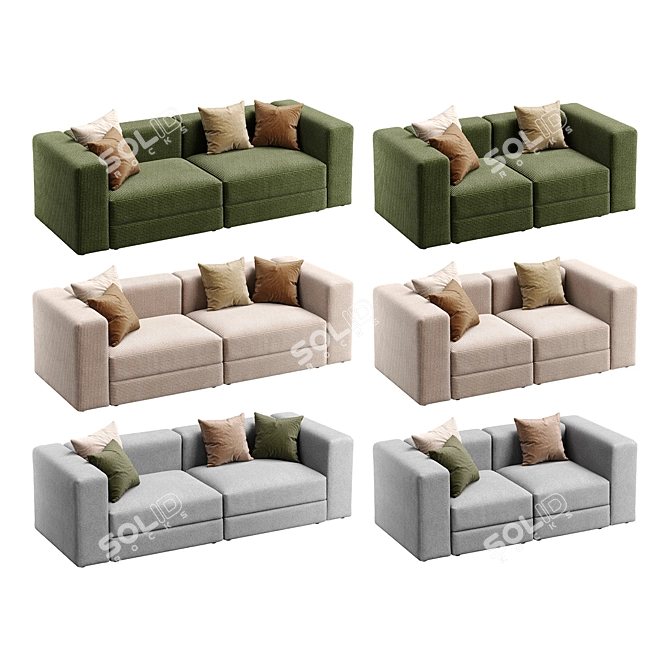 Modular JÄTTEBO Sofa Collection 3D model image 5