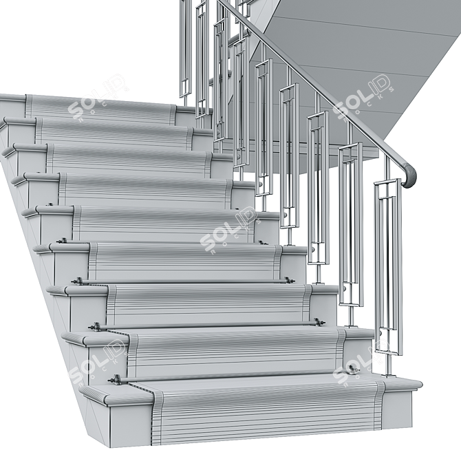 Neoclassical Staircase 5 | 3D Model 3D model image 5