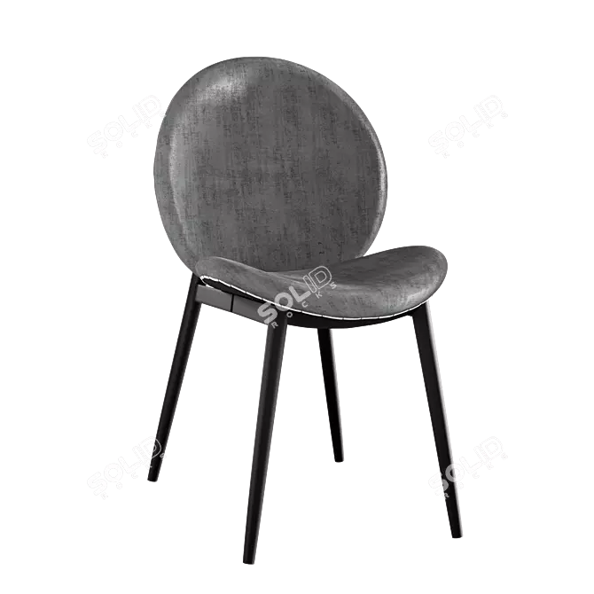 Title: Plush Elliot Chair Gray 3D model image 1