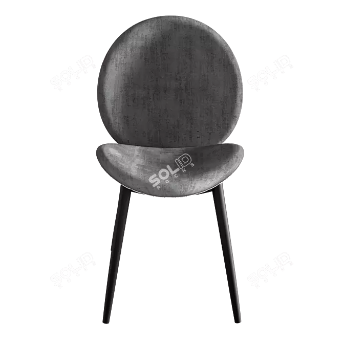 Title: Plush Elliot Chair Gray 3D model image 2