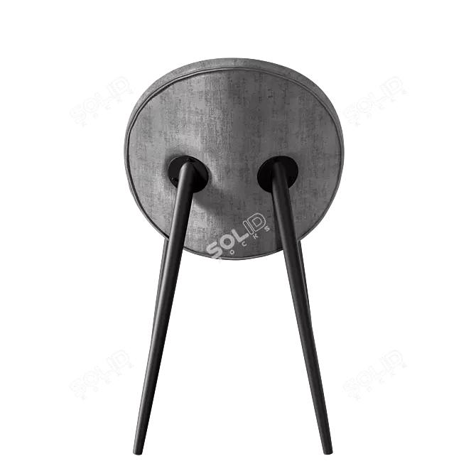 Title: Plush Elliot Chair Gray 3D model image 4