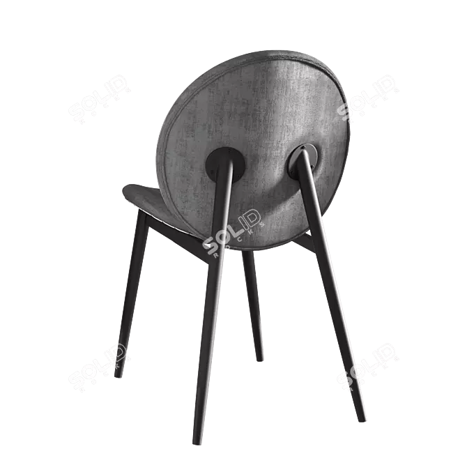 Title: Plush Elliot Chair Gray 3D model image 5