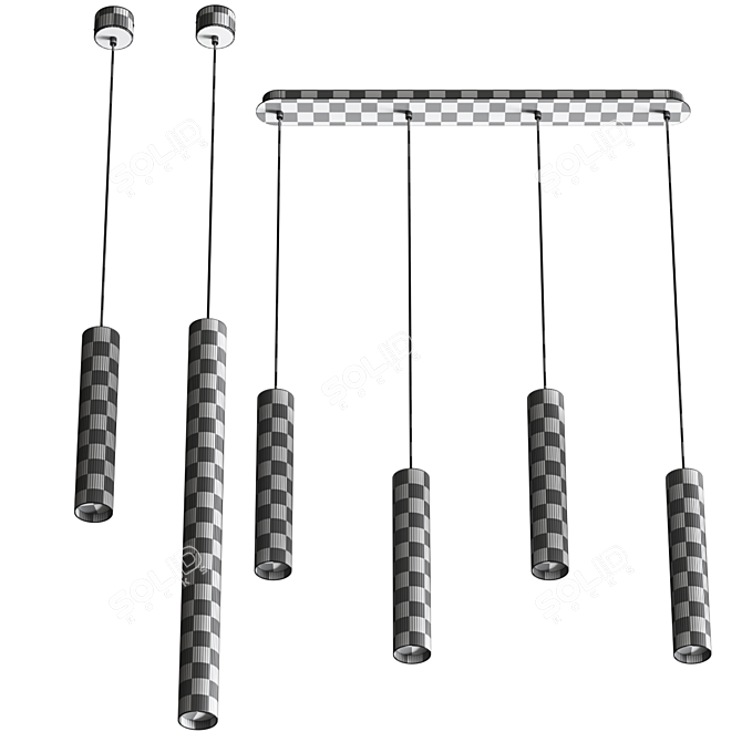 Modern European Pendant Lamp Fixture 3D model image 3