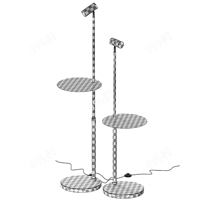 European Floor Lamp Lighting Fixture 3D model image 3