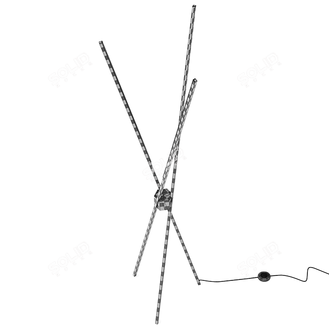 European Style Floor Lamp 3D Model 3D model image 3