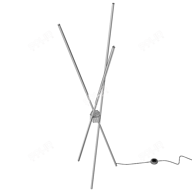 European Style Floor Lamp 3D Model 3D model image 4