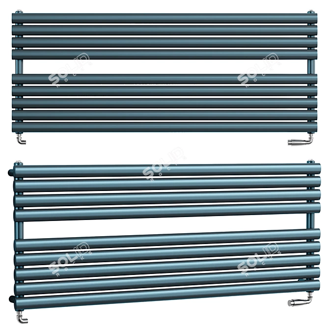 Finsbury Wide Heated Towel Rail 3D model image 1