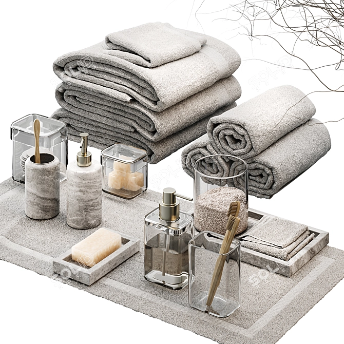 Bathroom Decor Set - Corona 3D model image 2