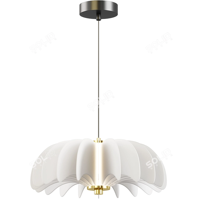 Elegant Ballet Pendant Lamp 3D model image 1