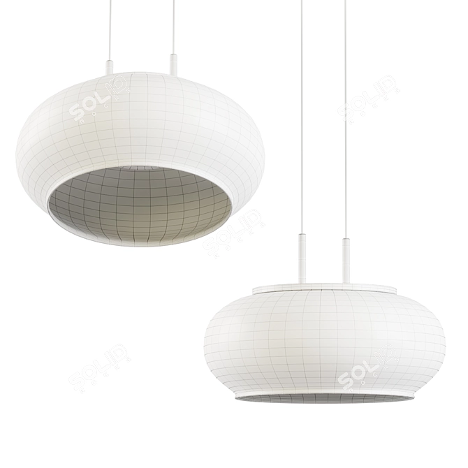 Modern Minimalist Scandinavian Pendant Lamp 3D model image 2