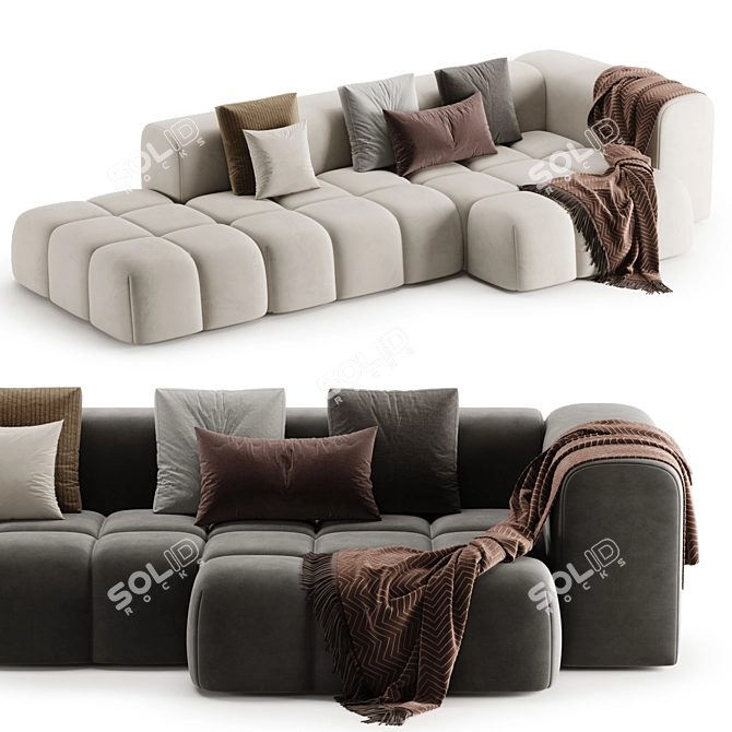 Chic SHAMARA Sofa Design 3D model image 2