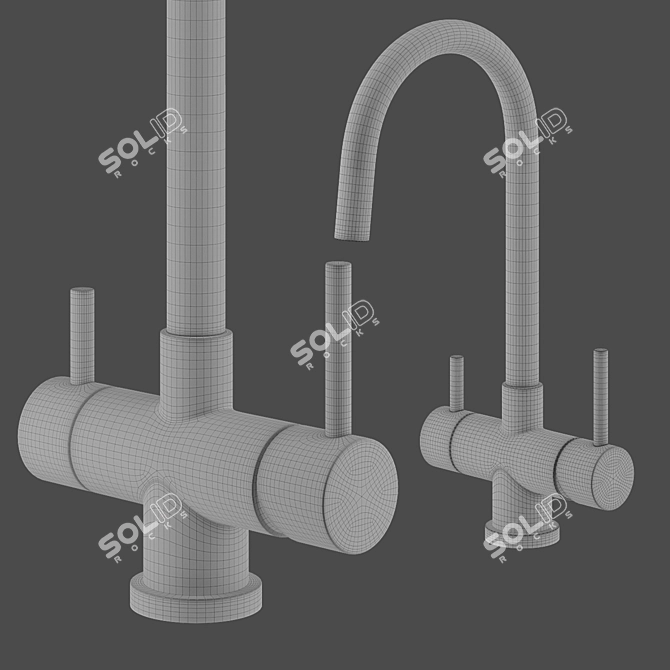  sleek AKITA-S Mixer Tap 3D model image 2