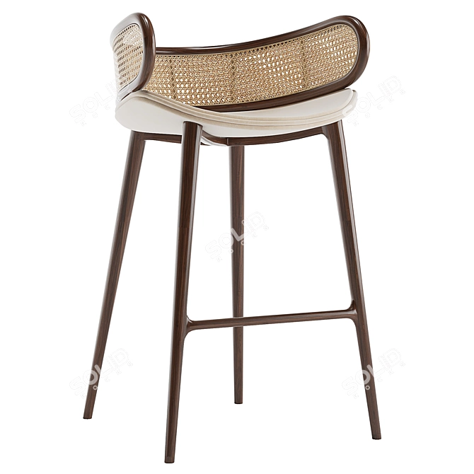 Modern Elegance Mudhif Bar Stool 3D model image 1