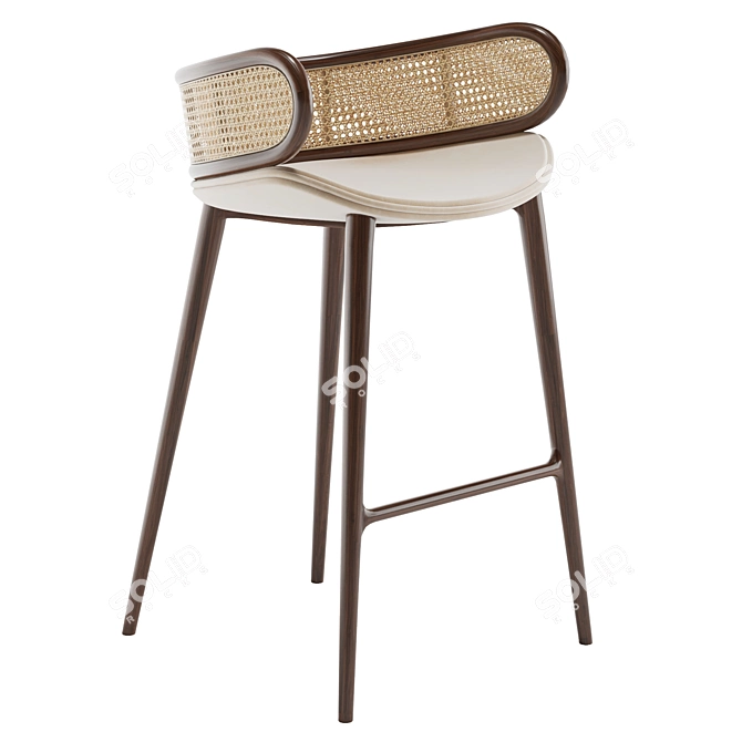 Modern Elegance Mudhif Bar Stool 3D model image 2