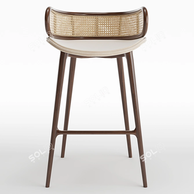 Modern Elegance Mudhif Bar Stool 3D model image 3