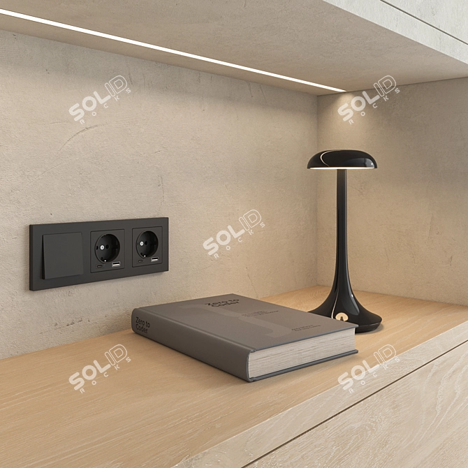 Elegant Wall Panel 3D Model 3D model image 5