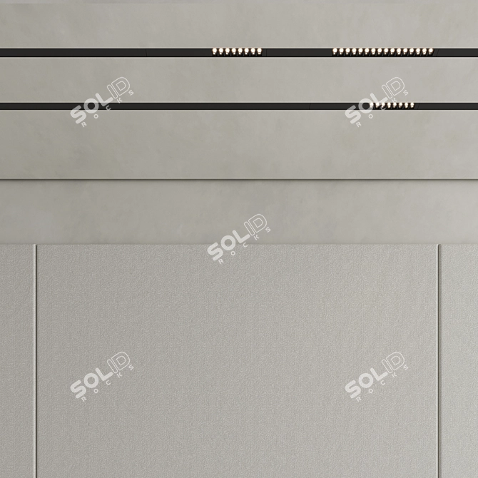 Modern 3D Panel Set Design 3D model image 5