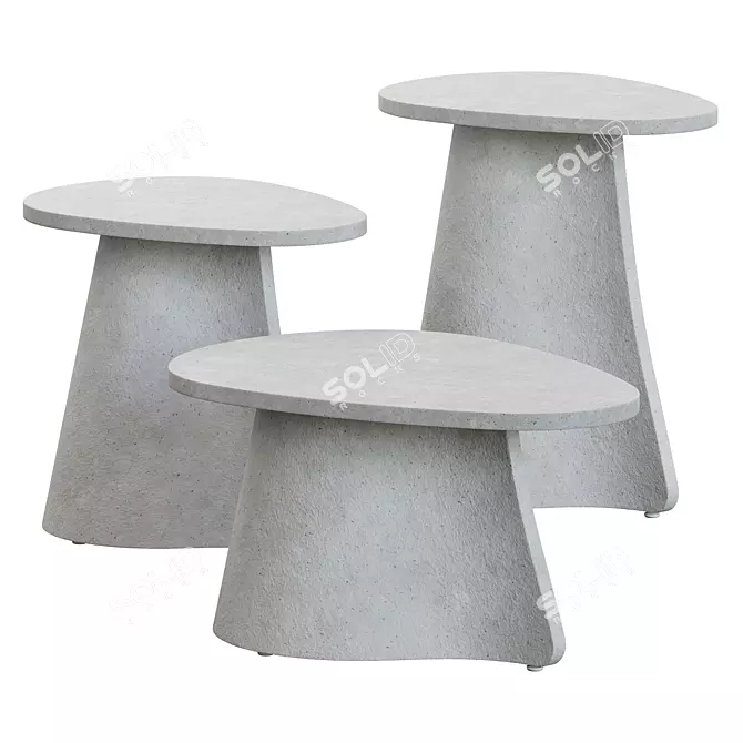 Eclectic MDF Italia Fossil Low Table 3D model image 1