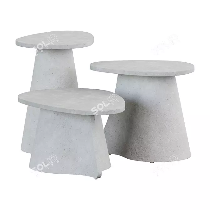 Eclectic MDF Italia Fossil Low Table 3D model image 3