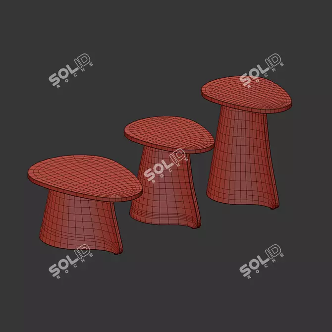 Eclectic MDF Italia Fossil Low Table 3D model image 4