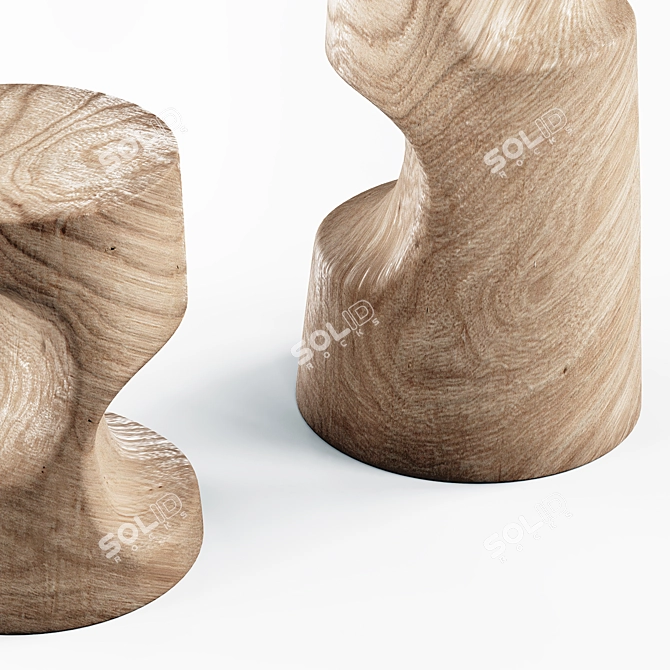 Cedar Conic Stools: Riva 1920 3D model image 3