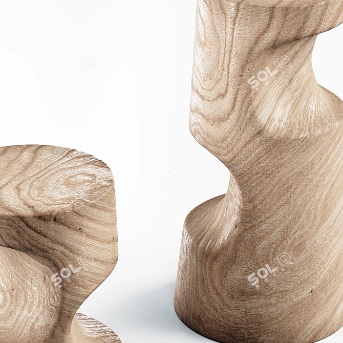 Cedar Conic Stools: Riva 1920 3D model image 4