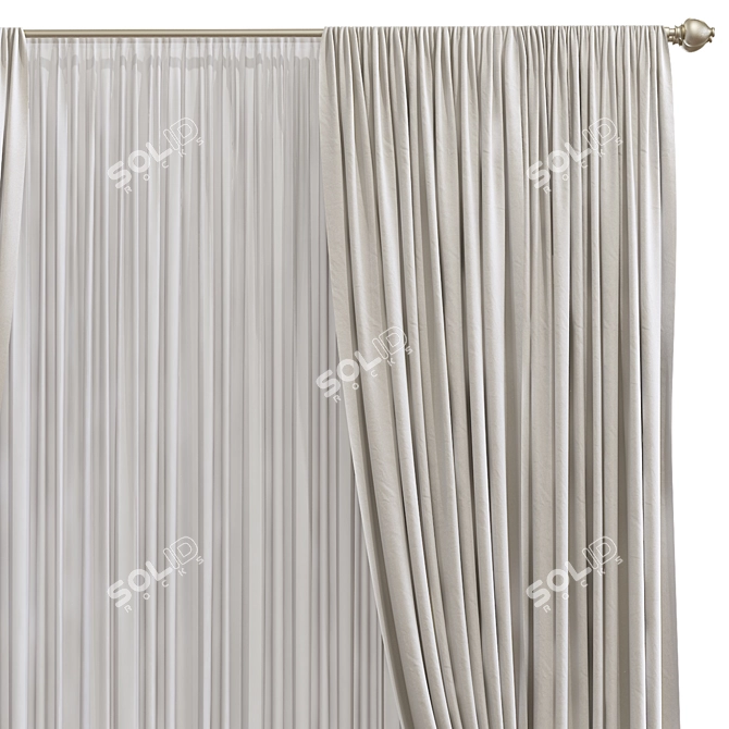 Revamped Curtain Design 3D model image 3