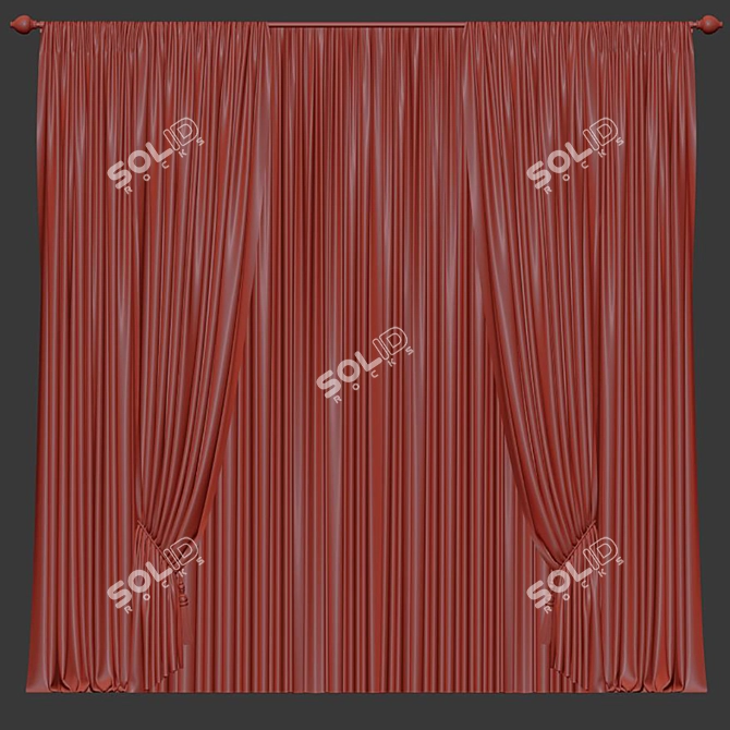 Revamped Curtain Design 3D model image 4