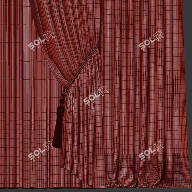 Revamped Curtain Design 3D model image 5