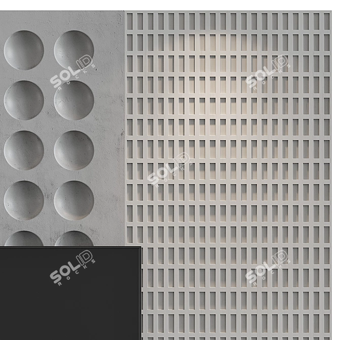 Modern Wall Decor Composition 04 3D model image 4