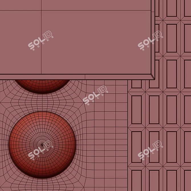 Modern Wall Decor Composition 04 3D model image 5