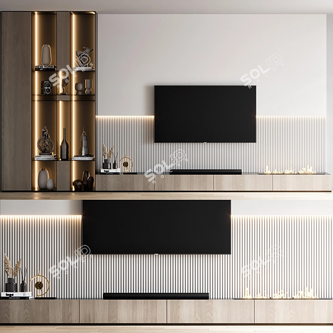 Samsung TV Wall Mountable Stand 3D model image 1