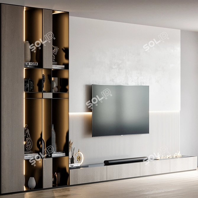 Samsung TV Wall Mountable Stand 3D model image 2