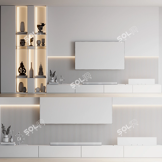 Samsung TV Wall Mountable Stand 3D model image 10