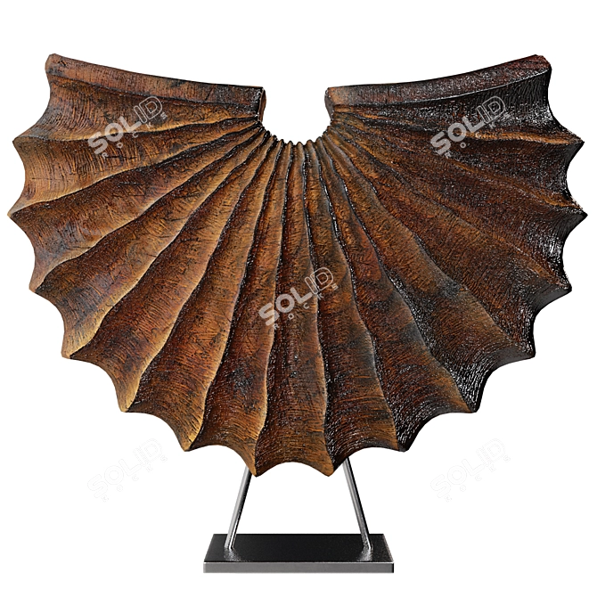 Seashell Spiral Sculpture Art 3D model image 1