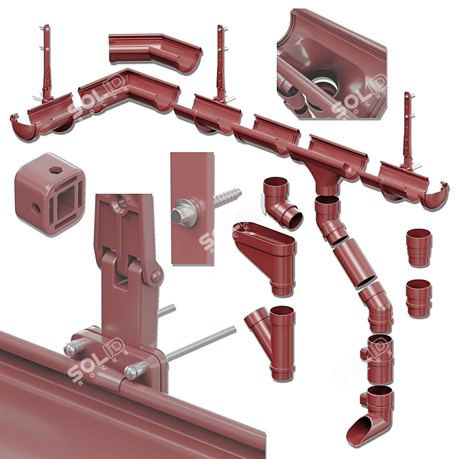 Smooth Polygon Docke LUX System 3D model image 1