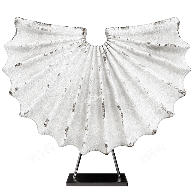 Marine Shell Sculpture, White 3D model image 1