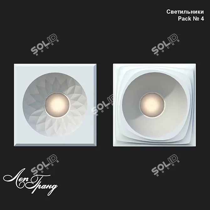 Customizable Recessed LED Lights 3D model image 3