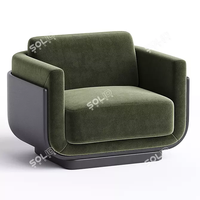 Modern and Chic Ebisu Armchair 3D model image 1