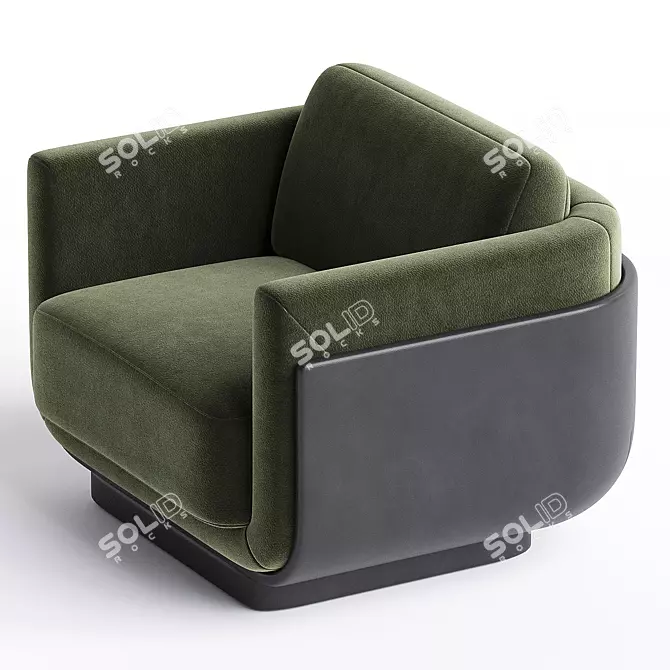 Modern and Chic Ebisu Armchair 3D model image 2