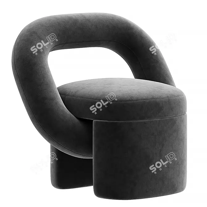 Contemporary Fabric Easy Chair Play 3D model image 3