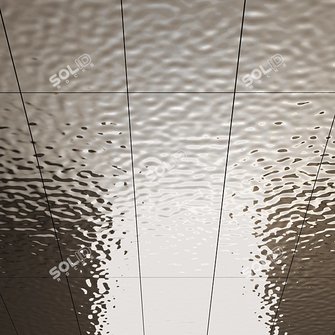 Seamless Wave Metal Panels 3D model image 5