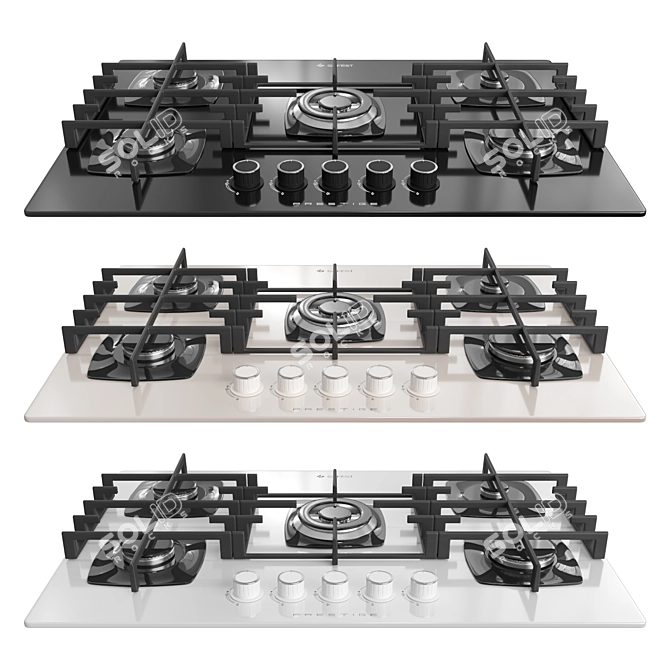 GEFEST 5-Burner Built-in Gas Cooktop 3D model image 2