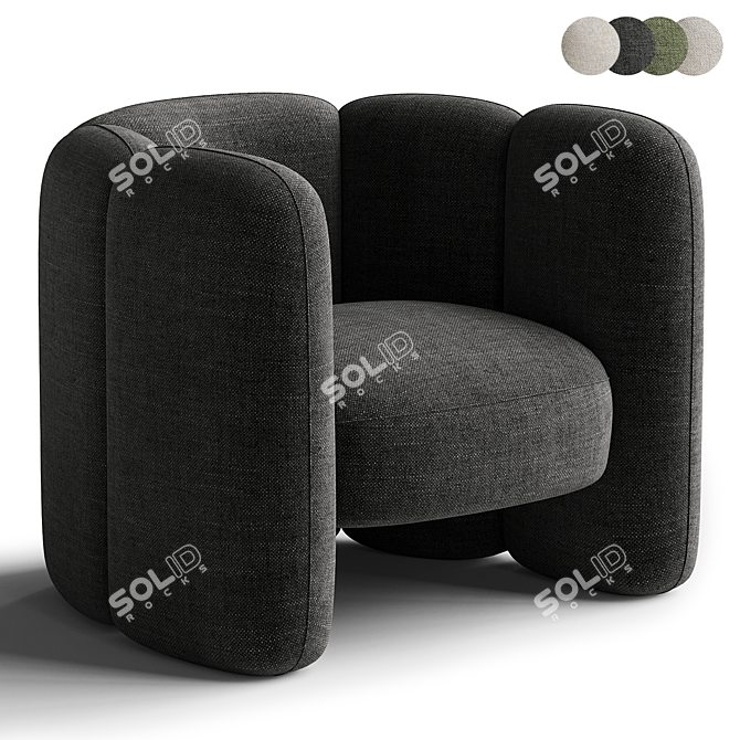  Contemporary Mila Chair Rendered Corona 3D model image 4