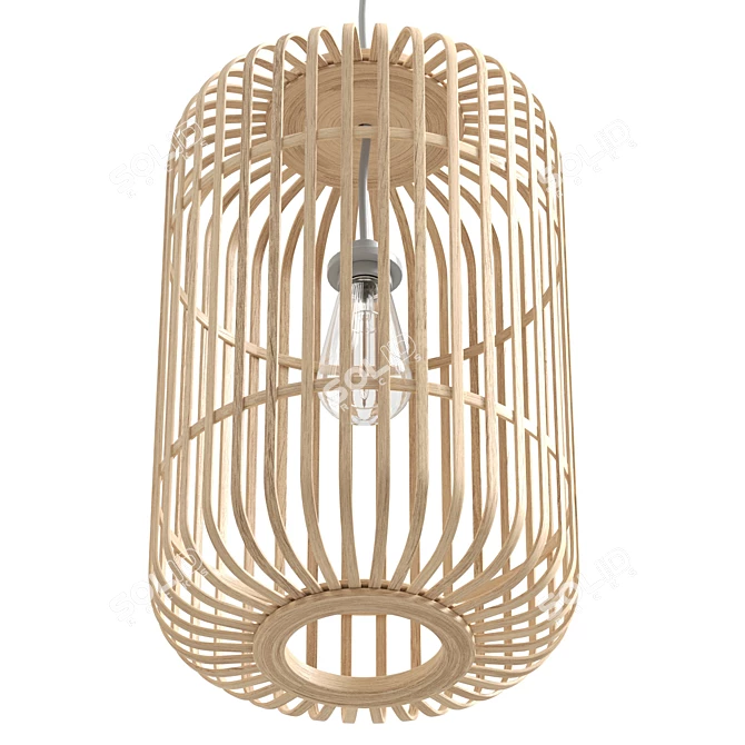 Aisne Bamboo Pendant Lamp Wood 3D model image 5