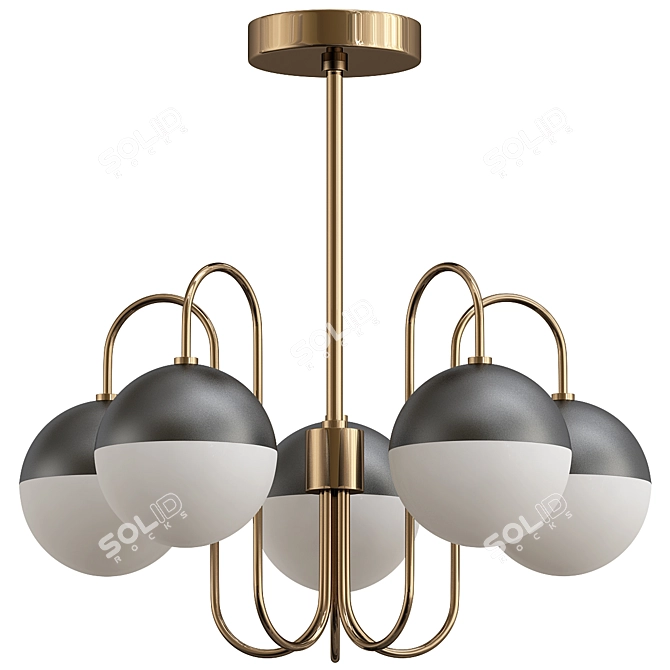 Renee 5 Chandelier Light Fixture 3D model image 1