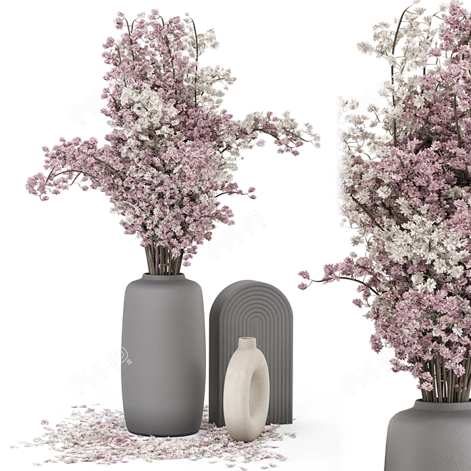 Dried Bouquet Plants Collection Set 3D model image 2